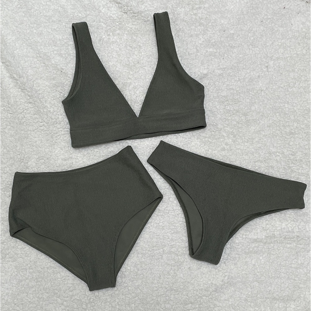 Wanderlust Swim Olive 3-Piece Bathing Suit Set